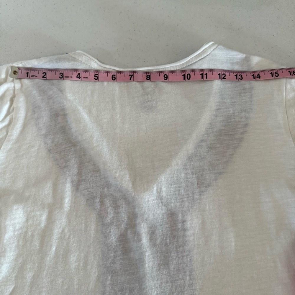 Knox Rose Short Sleeve White Top Embroidery Patriotic Dragonfly Women’s Size XL - Picture 7 of 10